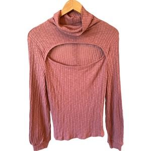 Ribbed Cowl Neck Sweater NWT Size Large